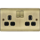 BG Nexus Antique Brass 2G Switched Socket