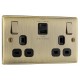 BG Nexus Antique Brass 2G Sw/Socket c/w 2xUSB BG Nexus Antique Brass 2G Sw/Socket c/w 2xUSB