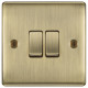 BG Nexus Antique Brass 2 Gang 2 Way Switch BG Nexus Antique Brass 2 Gang 2 Way Switch