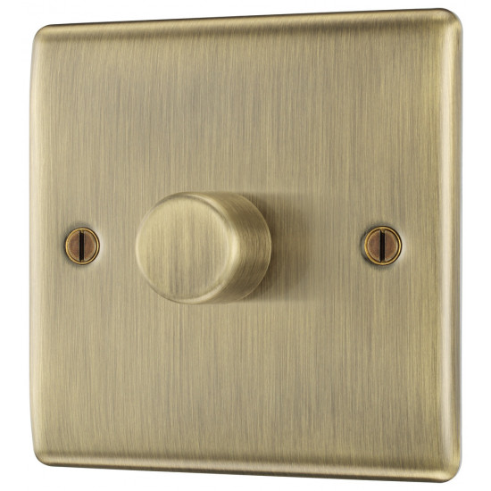 BG Nexus Antique Brass 1 Gang 2 Way Dimmer