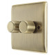 BG Nexus Antique Brass 2 Gang 2 Way Dimmer