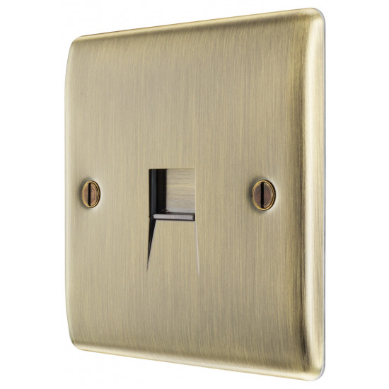 BG Nexus Antique Brass Slave Telephone Socket