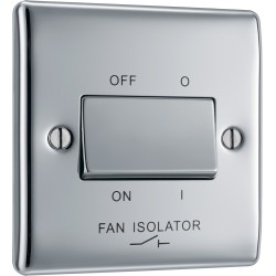 BG Nexus Polished Chrome Fan Isolator Switch