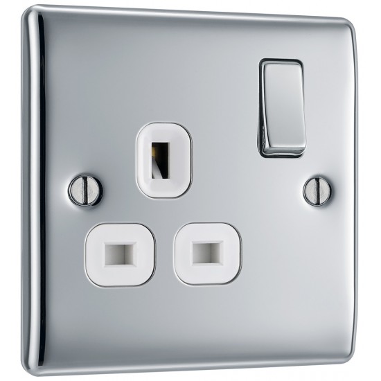 BG Nexus Polished Chrome 1G Switched Socket BG Nexus Polished Chrome 1G Switched Socket