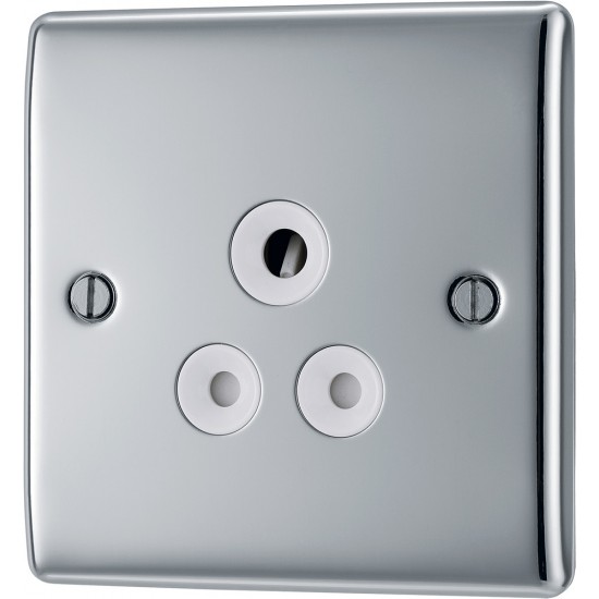 BG Nexus Polished Chrome 5amp Socket-White