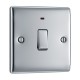 BG Nexus Polished Chrome 20amp DP Switch/Neon