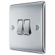 BG Nexus Polished Chrome 2 Gang 2 Way Switch