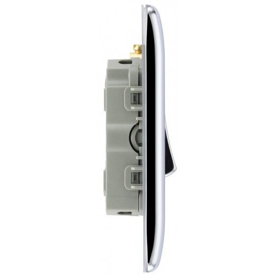 BG Nexus Polished Chrome 3 Gang 2 Way Switch BG Nexus Polished Chrome 3 Gang 2 Way Switch