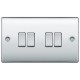 BG Nexus Polished Chrome 4 Gang 2 Way Switch BG Nexus Polished Chrome 4 Gang 2 Way Switch