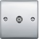 BG Nexus Polished Chrome 1 Gang Co-Axial Socket