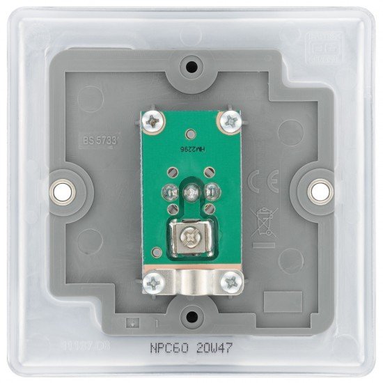 BG Nexus Polished Chrome 1 Gang Co-Axial Socket