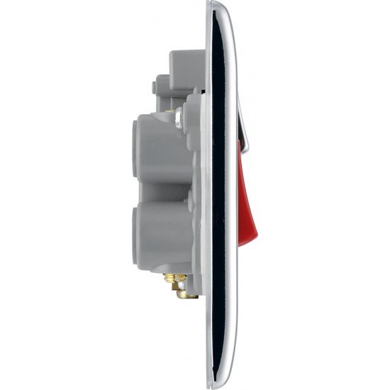 BG Nexus Polished Chrome 45A Cooker Unit c/w Skt./Neon BG Nexus Polished Chrome 45A Cooker Unit c/w Skt./Neon