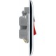 BG Nexus Polished Chrome 45A Cooker Unit c/w Skt./Neon BG Nexus Polished Chrome 45A Cooker Unit c/w Skt./Neon