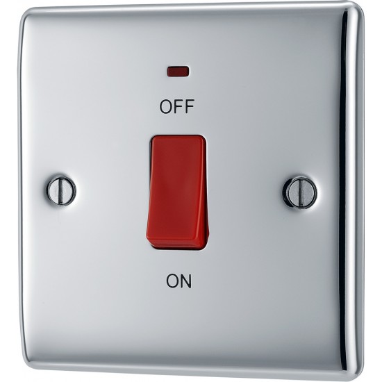 BG Nexus Polished Chrome 45A DP Switch/Neon 1G (Small)