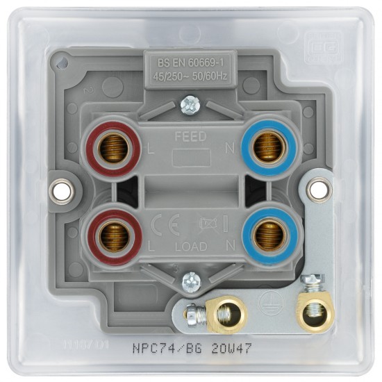 BG Nexus Polished Chrome 45A DP Switch/Neon 1G (Small)