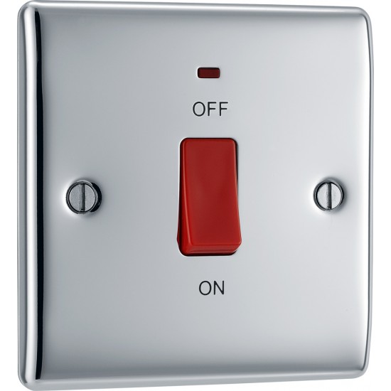 BG Nexus Polished Chrome 45A DP Switch/Neon 1G (Small) BG Nexus Polished Chrome 45A DP Switch/Neon 1G (Small)