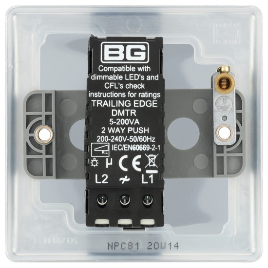 BG Nexus Polished Chrome 1G Dimmer Switch P/P 400w