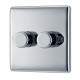 BG Nexus Polished Chrome 2G Dimmer Switch P/P 400w BG Nexus Polished Chrome 2G Dimmer Switch P/P 400w
