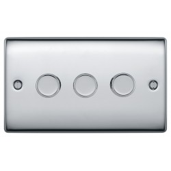 BG Nexus Polished Chrome 3G Dimmer Switch P/P 400w