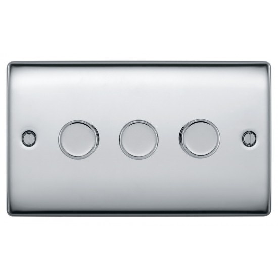 BG Nexus Polished Chrome 3G Dimmer Switch P/P 400w