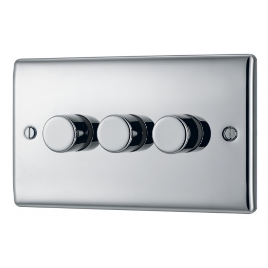 BG Nexus Polished Chrome 3G Dimmer Switch P/P 400w