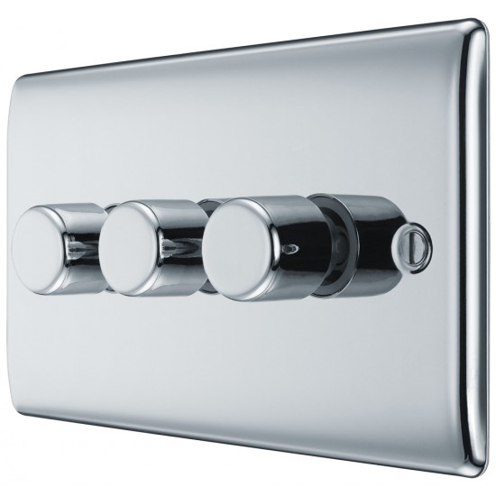 BG Nexus Polished Chrome 3G Dimmer Switch P/P 400w BG Nexus Polished Chrome 3G Dimmer Switch P/P 400w