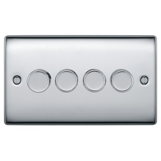 BG Nexus Polished Chrome 4G Dimmer Switch P/P 400w