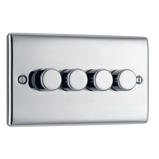 BG Nexus Polished Chrome 4G Dimmer Switch P/P 400w