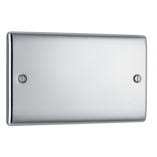 BG Nexus Polished Chrome 2 Gang Blank BG Nexus Polished Chrome 2 Gang Blank