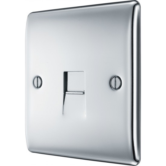 BG Nexus Polished Chrome Slave Telephone Socket