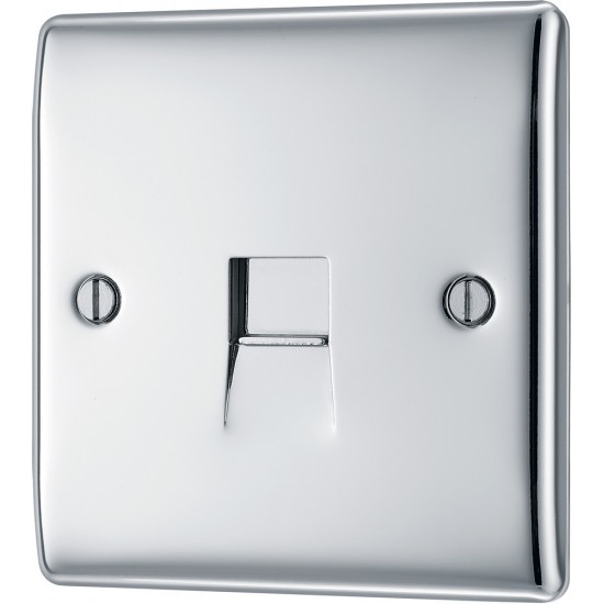 BG Nexus Polished Chrome Slave Telephone Socket