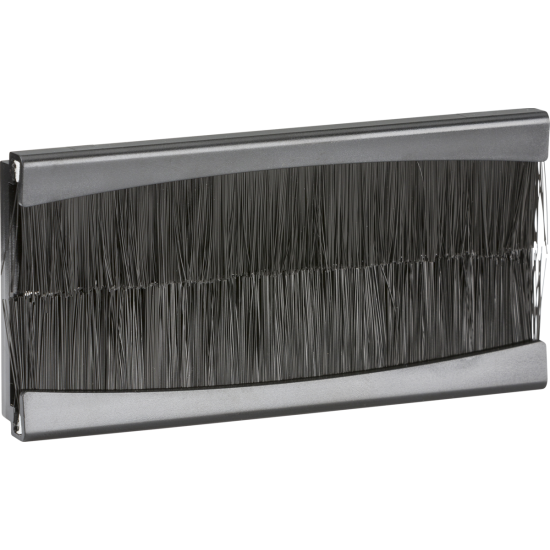Euro Module Double Brush Module 100x50mm Black