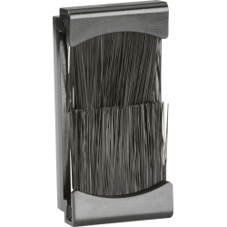Euro Module Single Brush Module 25x50mm Black