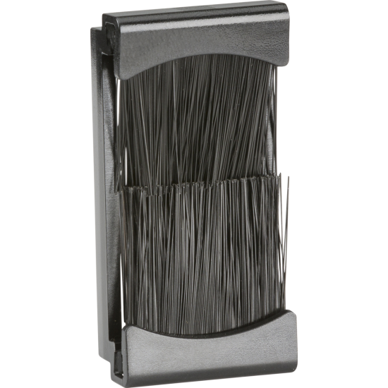 Euro Module Single Brush Module 25x50mm Black