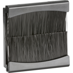 Euro Module Single Brush Module 50x50mm Black