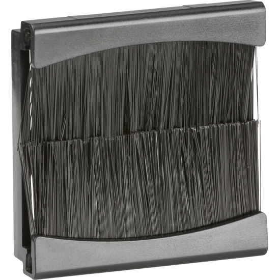 Euro Module Single Brush Module 50x50mm Black