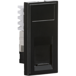 Euro Module Cat5/Cat6 RJ45 IDC Outlet-Black