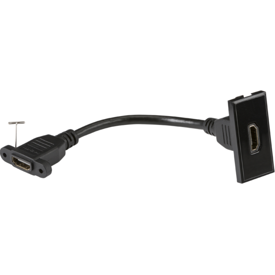 Euro Module HDMI Outlet Black
