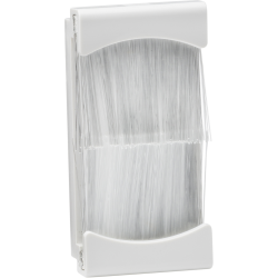 Euro Module Single Brush Module 25x50mm White