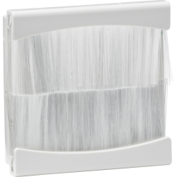 Euro Module Single Brush Module 50x50mm White
