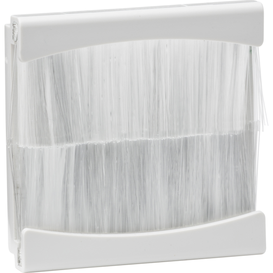Euro Module Single Brush Module 50x50mm White