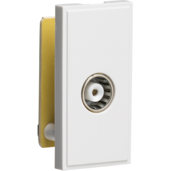 Euro Module TV Outlet White
