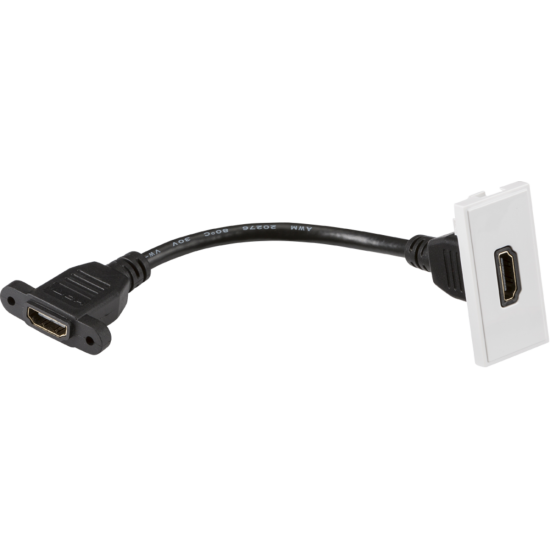 Euro Module HDMI Outlet White