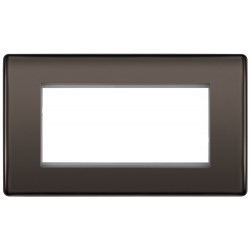 BG Nexus 2G 4 Module  Euro Plate Black Nickel