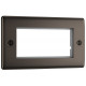 BG Nexus 2G 4 Module Euro Plate Black Nickel BG Nexus 2G 4 Module Euro Plate Black Nickel