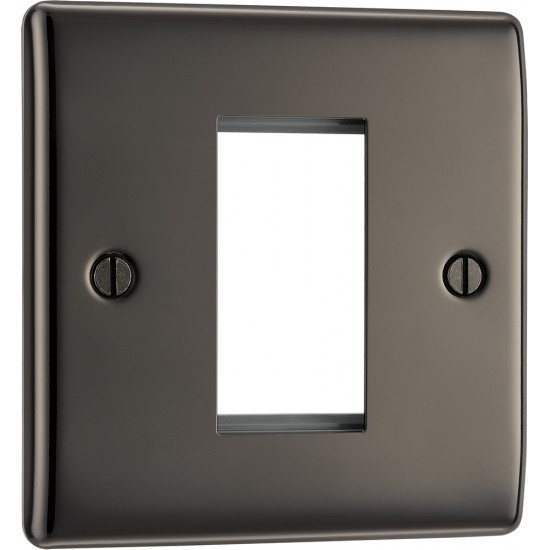 BG Nexus 1G 1 Module Euro Plate-Black Nickel