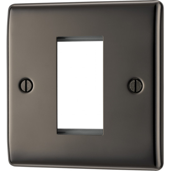 BG Nexus 1G 1 Module Euro Plate-Black Nickel