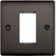 BG Nexus 1G 1 Module Euro Plate-Black Nickel