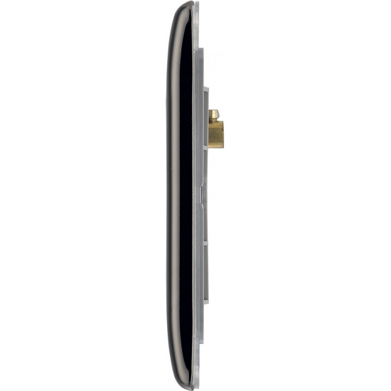 BG Nexus 1G 1 Module Euro Plate-Black Nickel