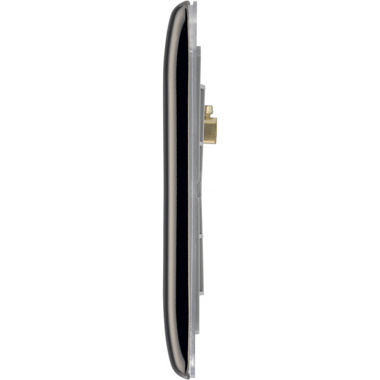 BG Nexus 1G 2 Module Euro Plate Black Nickel